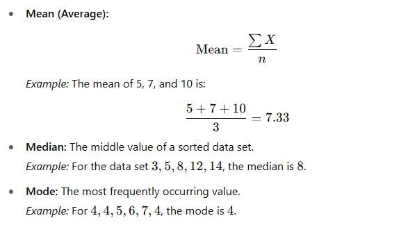 Mean, Median, and Mode