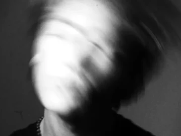Abstract blurred portrait representing a digitally manipulated deepfake image