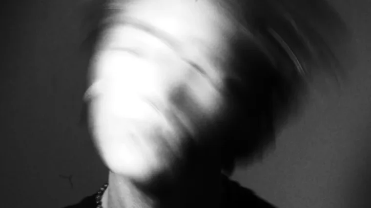 Abstract blurred portrait representing a digitally manipulated deepfake image